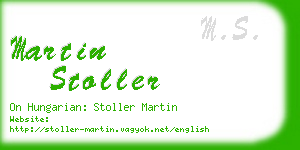 martin stoller business card